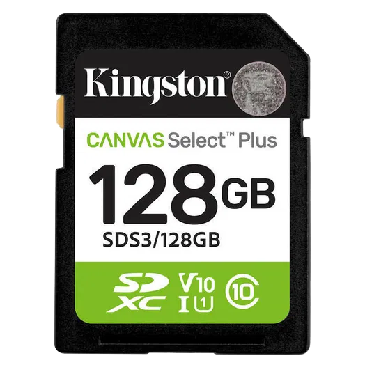 Kingston SDXC 128 GB Canvas Select Plus Gen 3